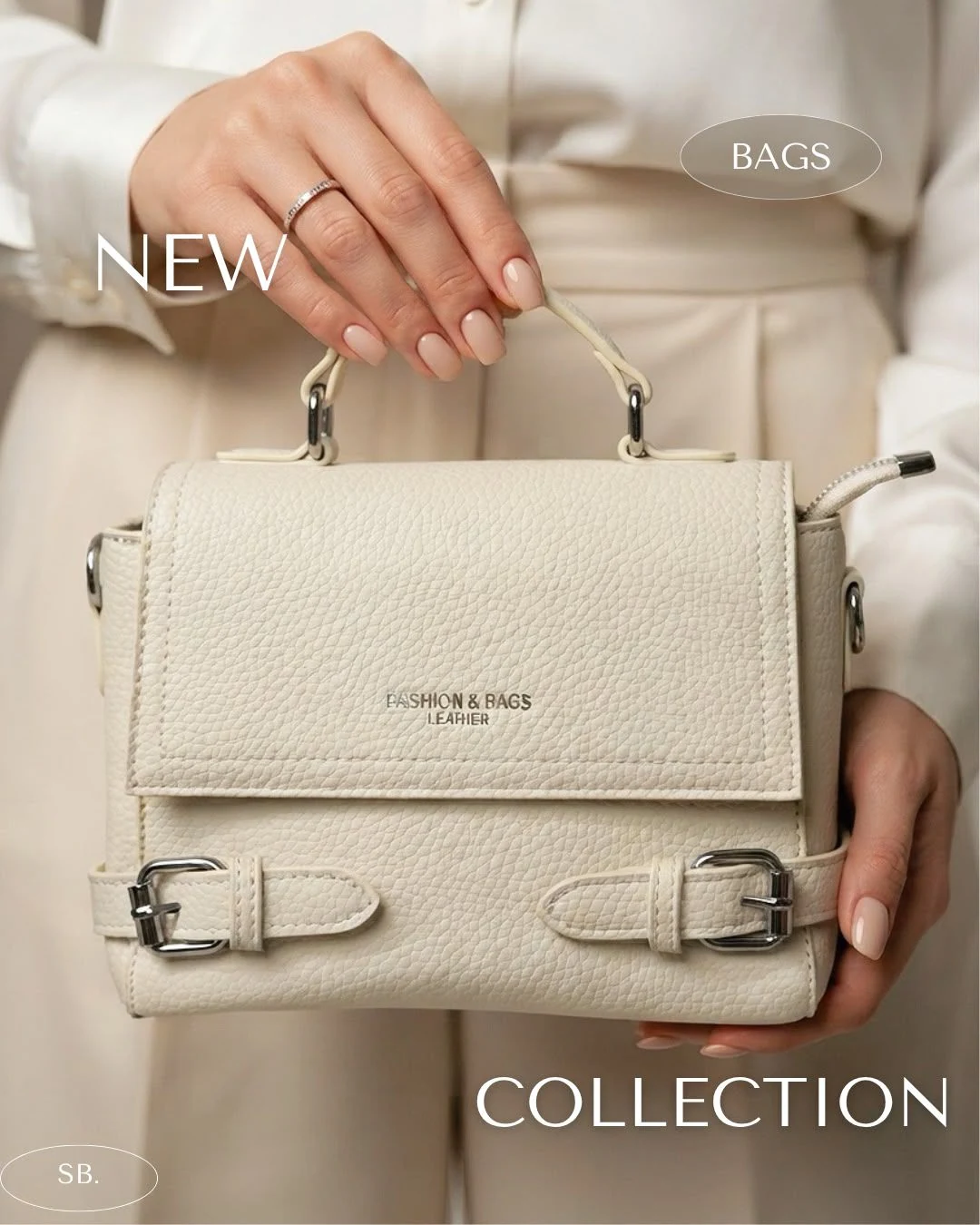 Fashion & Bags Bolso Estructurado Marfil