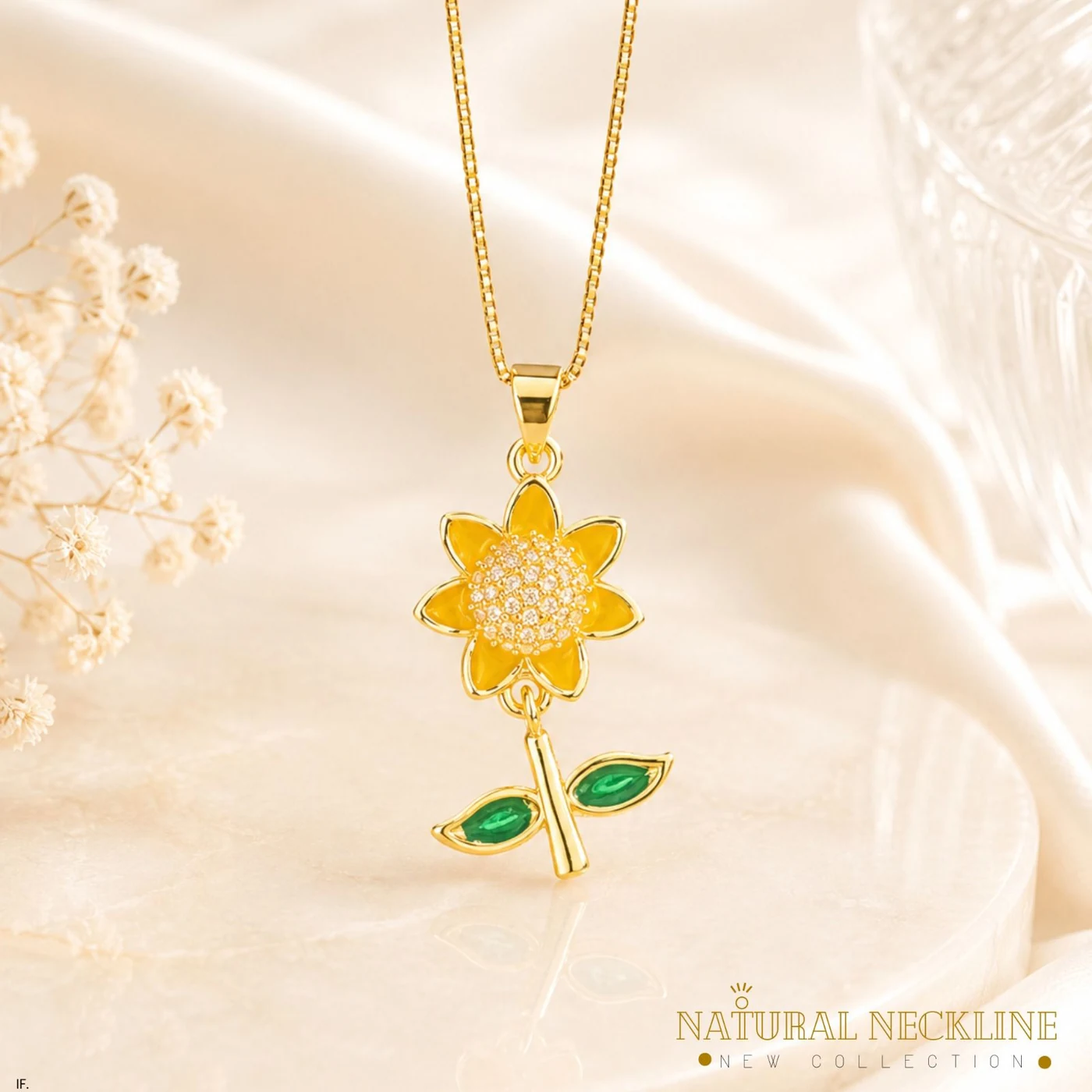 Natural Neckline Collar Girasol